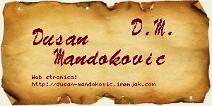 Dušan Mandoković vizit kartica
